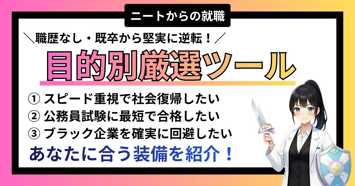 職歴なし・既卒から正社員へ!元3年ニートおすすめサイト・講座